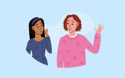 Dos amigas conversan. Una pregunta: ¿a partir de qué hora se dice bonsoir?