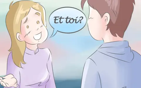 Una chica sonriente pregunta "¿Y tú?" en un globo de diálogo, como en un saludo en francés por email.