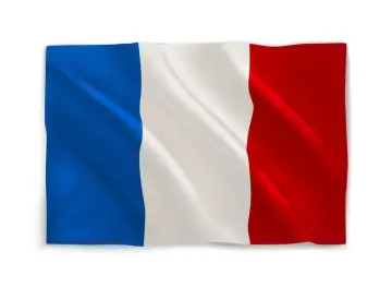 Onda la bandera azul blanco y rojo, símbolo de libertad y orgullo.
